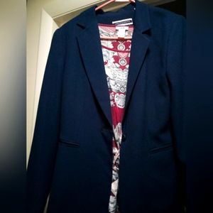 Two piece jacket and silk top